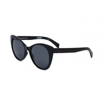 LEVI'S LV-1015-S-807 dámske hranaté slnečné okuliare - čierny rám, sivé sklá, ochrana UV400