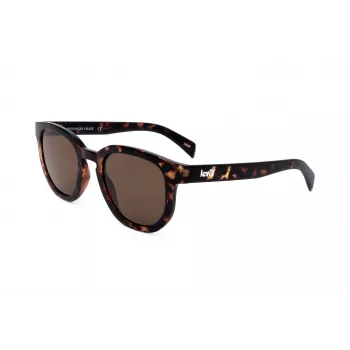 LEVI'S LV-1022-S-086 Unisex obdĺžnikové slnečné okuliare - havana rám, hnedé sklá, 51 mm