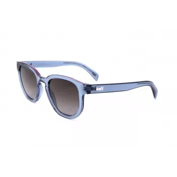 LEVI'S LV-1022-S-PJP unisex obdĺžnikové slnečné okuliare - Havana acetátový rám, zelené polarizované sklá, 51 mm
