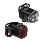 Lezyne LED svetelná sada USB pár – 200 lúmenov vpredu & 10 lúmenov vzadu, IPX7, integrované USB nabíjanie
