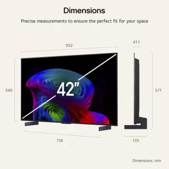 LG Electronics OLED42C6ELB 42-palcový 4K OLED televízor, čierna, 120 Hz, Triple-Tuner, webOS Smart TV