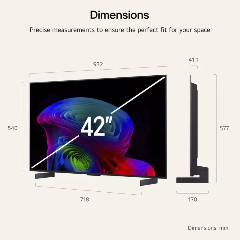 LG Electronics OLED42C6ELB 42-palcový 4K OLED televízor, čierna, 120 Hz, Triple-Tuner, webOS Smart TV