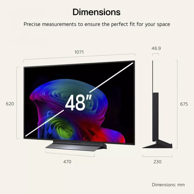 LG Electronics OLED48C6ELB.AEUD 48-palcový 4K OLED televízor, čierny, UltraHD/4K, Triple-Tuner, 120Hz panel