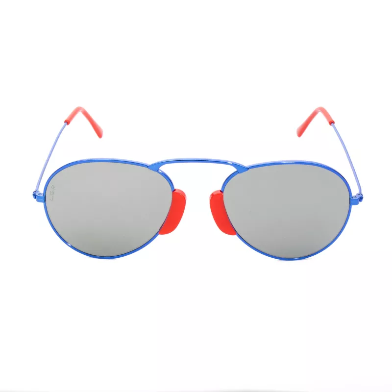 LGR AGADIR-BLUE08 unisex slnečné okuliare Havana obruba modré sklá 54/20/145 mm