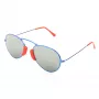 LGR AGADIR-BLUE08 unisex slnečné okuliare Havana obruba modré sklá 54/20/145 mm
