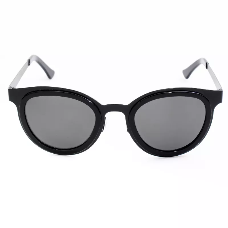 LGR FELI-BLACK01 unisex slnečné okuliare - čierny rám, tmavosivé sklá, 47/24/145 mm