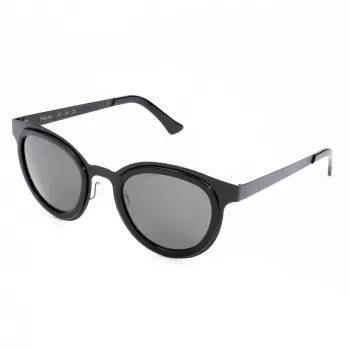 LGR FELI-BLACK01 unisex slnečné okuliare - čierny rám, tmavosivé sklá, 47/24/145 mm