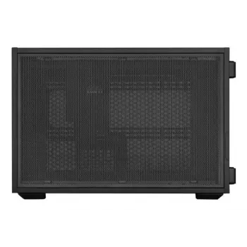 Lian Li DAN Cases B4 Wood Edition Mini-Tower PC skriňa, Micro-ATX, orechový predný panel, čierna