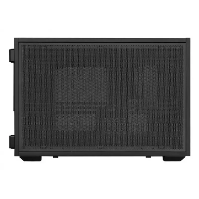 Lian Li DAN Cases B4 Wood Edition Mini-Tower PC skriňa, Micro-ATX, orechový predný panel, čierna