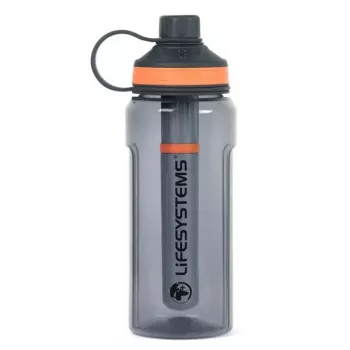 Lifesystems 44030 filtračná fľaša na vodu 600 ml s vymeniteľným dutým vláknom – sivá/modrá