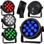 LIGHT4ME CREE ALU QUAD PAR 12 PAR reflektor - 12x10W RGBW LED, DMX512, čierny