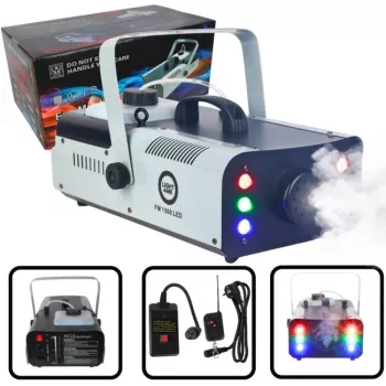 LIGHT4ME FM 1500 LED hmlová stroj dymový generátor 1500W s RGB LED