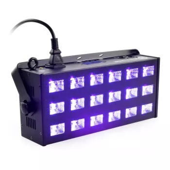 LIGHT4ME LED UV 18x3W DMX reflektor + stroboskop