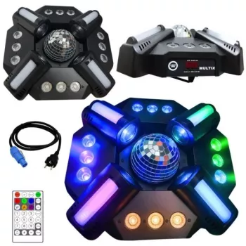 LIGHT4ME MULTIX 3-in-1 LED multi-efektové svetlo (Derby, Strobe, Laser)