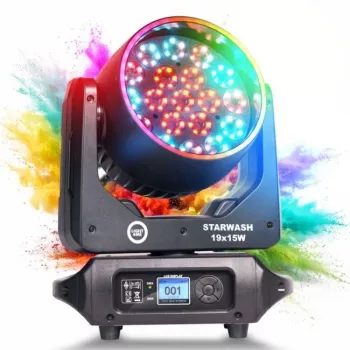 LIGHT4ME STARWASH 19x15W RGBW Moving Head Wash svetlo