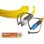 Lightwin LDP-09 FC-LC 3.0 OS2 Single-Mode duplex LWL patch kábel, 3m, žltá LSZH, FC na LC UPC