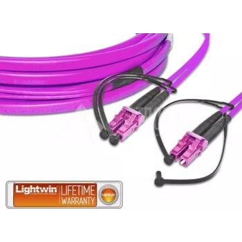 LIGHTWIN LDP-50 LC-LC 2,0m OM4 plochý duplex LWL patch kábel LDP-50 LC-LC 2.0 OM4 FD
