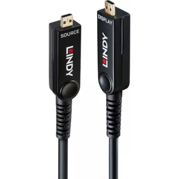 Lindy 20m sklolaminátový hybridný Micro-HDMI 8K60 LSZH kábel s odnímateľnými HDMI konektormi 38542