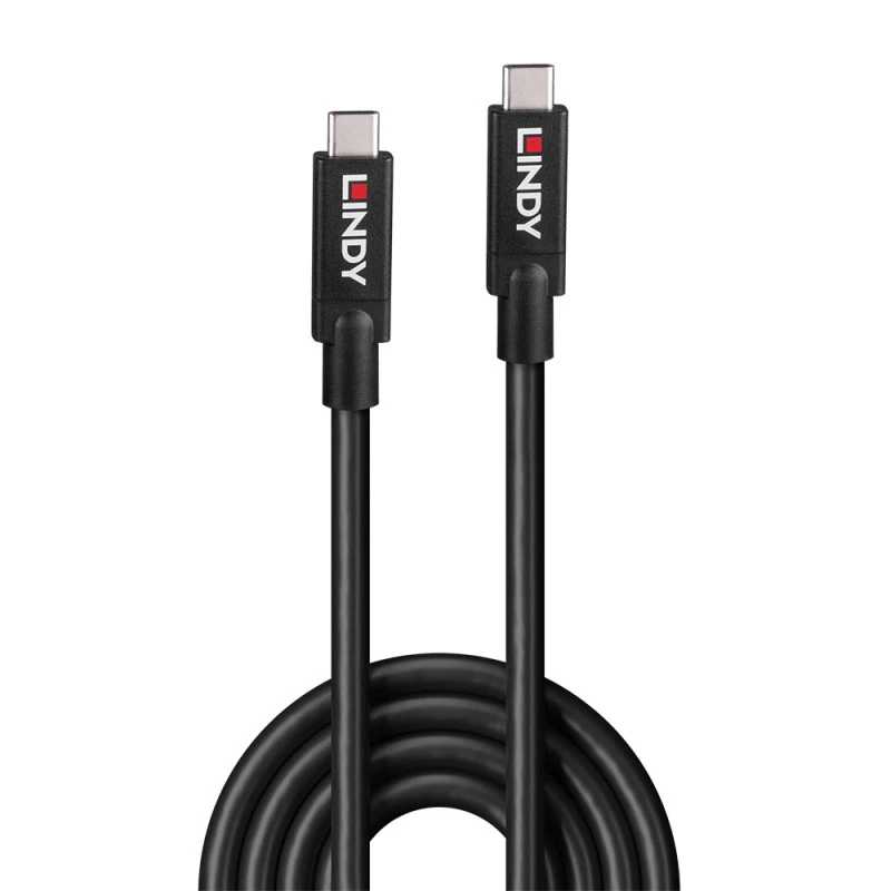 Lindy 43439 USB 3.2 Gen 2 Aktívny kábel USB-C na USB-C, 8 m, 10 Gbps, 8K60, 100 W PD