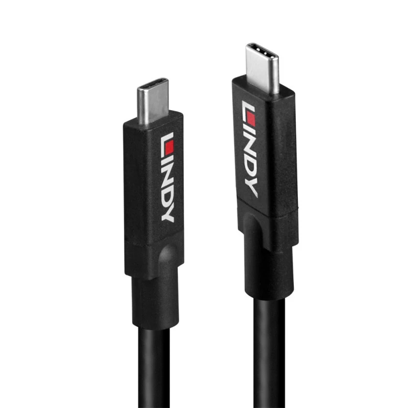 Lindy 43439 USB 3.2 Gen 2 Aktívny kábel USB-C na USB-C, 8 m, 10 Gbps, 8K60, 100 W PD