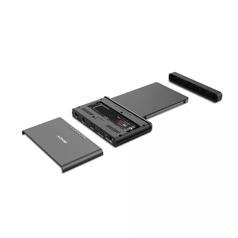 LINDY USB 3.2 Gen 2x2 Type-C na M.2 NVMe SSD puzdro - 20 Gbit/s, hliník
