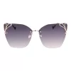 LIU JO dámske aviator slnečné okuliare LJ150S6213714 zlatý rám hnedé gradientové sklá 62 mm
