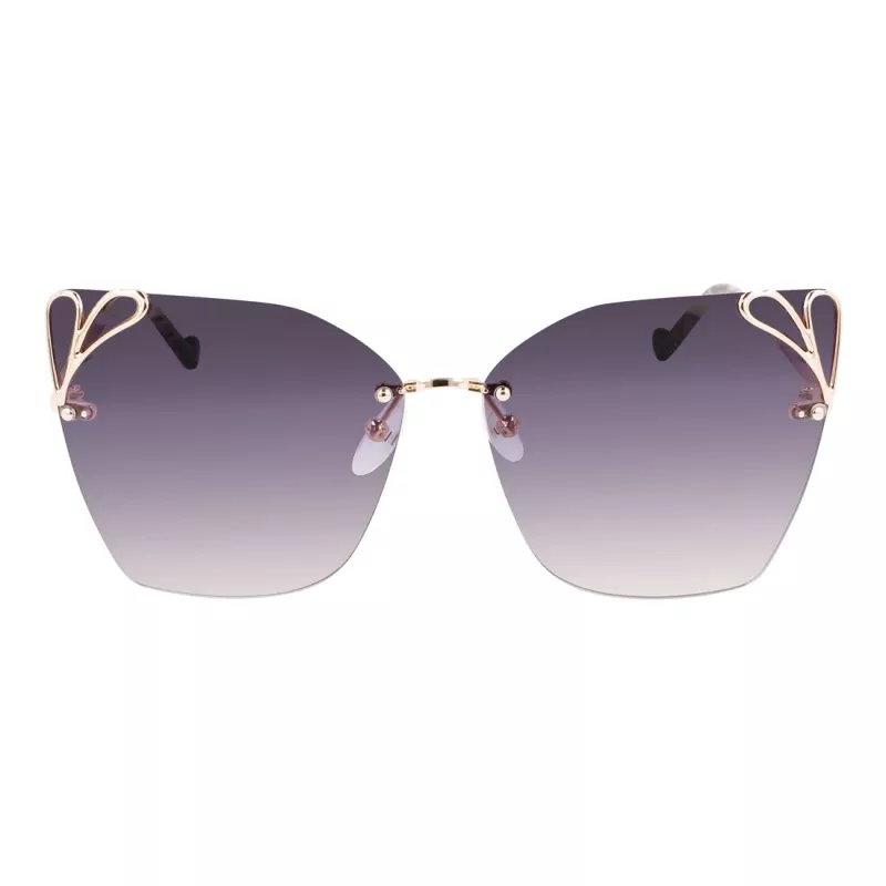 LIU JO dámske aviator slnečné okuliare LJ150S6213714 zlatý rám hnedé gradientové sklá 62 mm