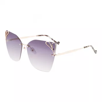 LIU JO dámske aviator slnečné okuliare LJ150S6213714 zlatý rám hnedé gradientové sklá 62 mm