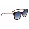 LIU JO Dámske LJ765S-242 Butterfly/Cat-Eye slnečné okuliare Havana 54 mm