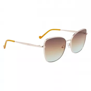 LIU JO dámske slnečné okuliare 46591-717 Havana acetát hranatý rám hnedé gradientové sklá 55/17/140 mm