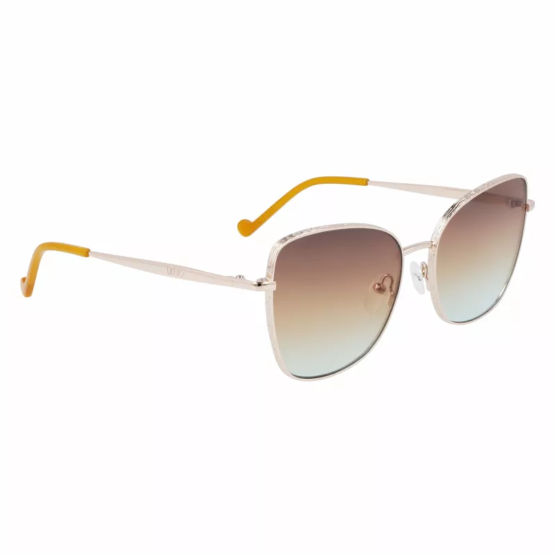 LIU JO dámske slnečné okuliare 46591-717 Havana acetát hranatý rám hnedé gradientové sklá 55/17/140 mm