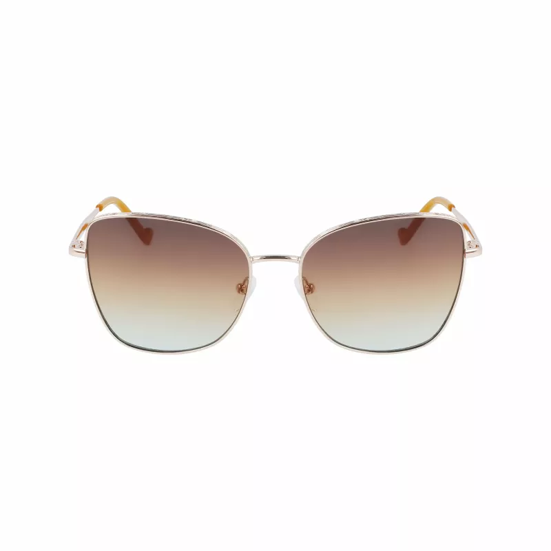 LIU JO dámske slnečné okuliare 46591-717 Havana acetát hranatý rám hnedé gradientové sklá 55/17/140 mm
