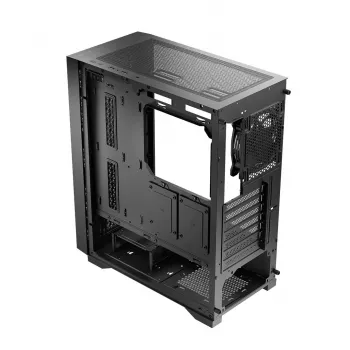 LOGIC AT-DART-PRO-SOLI-10 DART PRO SOLID MIDI-Tower PC skriňa, čierna, USB-C, ATX, oceľový bočný panel bez temperovaného skla