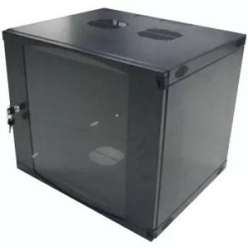 LogiLink 19-palcové nástenné puzdro jednodielne 9U, Flat-Pack, čierne