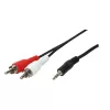 LogiLink 3,5-mm jack na 2x RCA cinch audio kábel 1,5 m čierny