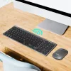 LogiLink ID0215 Bezdrôtová sada klávesnice a myši Bluetooth Dual-Mode, sivá/antracitová