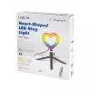 LOGILINK AA0155 LED prstencové prisvetlenie v tvare srdca so statívom, 20,5 cm, 10 stupňov jasu, 3000K-6000K, USB-A