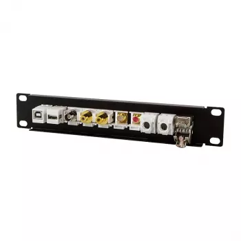 LogiLink ACT108 10-portový Keystone patch panel, 10-palcový rack, 1U, čierny