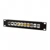LogiLink ACT108 10-portový Keystone patch panel, 10-palcový rack, 1U, čierny