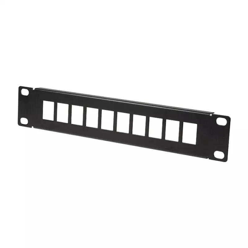 LogiLink ACT108 10-portový Keystone patch panel, 10-palcový rack, 1U, čierny