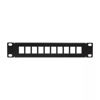 LogiLink ACT108 10-portový Keystone patch panel, 10-palcový rack, 1U, čierny