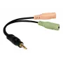 Logilink audio jack adaptér, 4-pinový, 3,5 mm stereo samec na 2x 3,5 mm samica, 0,15 m