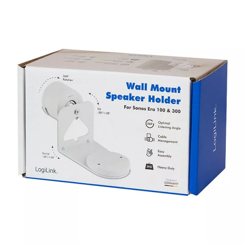 LogiLink BP0207W nástenný držiak reproduktora pre Sonos Era 100 & Era 300, biely, max. 5 kg