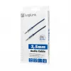 LogiLink CA10030 Premium 3.5mm TRS jack kábel, kovový konektor, modrý, 0.3m