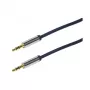 LogiLink CA10030 Premium 3.5mm TRS jack kábel, kovový konektor, modrý, 0.3m
