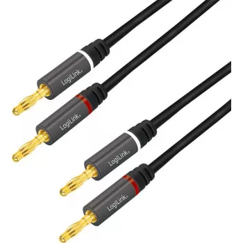 LogiLink CA1210 audio kábel 3 m banánik 2 x banánik čierny