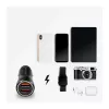 LogiLink PA0285 2-portová USB autonabíjačka 10,5 W, s LED osvetlením, čierna