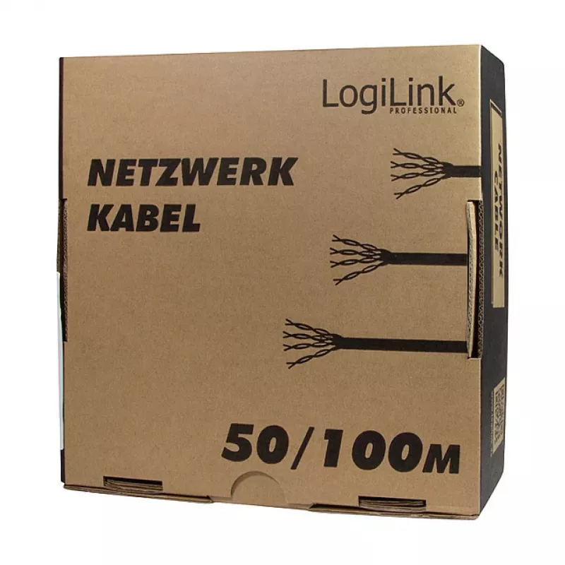 LogiLink Cat.6 inštalačný kábel, U/UTP, 100m, EconLine