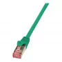 LogiLink Cat.6 S/FTP patch kábel, zelený, 0,5 m, PrimeLine
