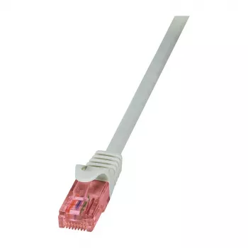 LOGILINK Cat.6 U/UTP patch kábel z holenej medi, 15m, sivý, PrimeLine